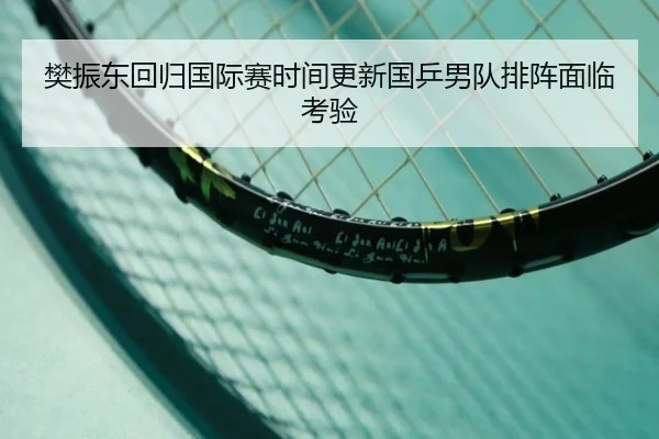 樊振东回归国际赛时间更新国乒男队排阵面临考验 | ACMilanSports
